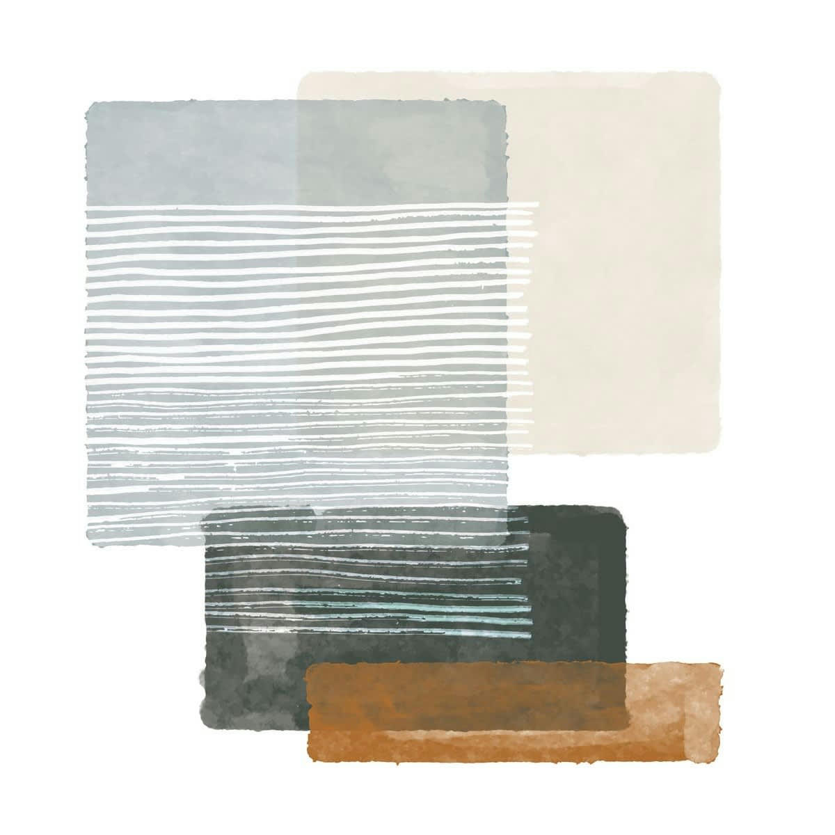 ABSTRAIT - Tableau sur toile forme géométrique 30x30 cm