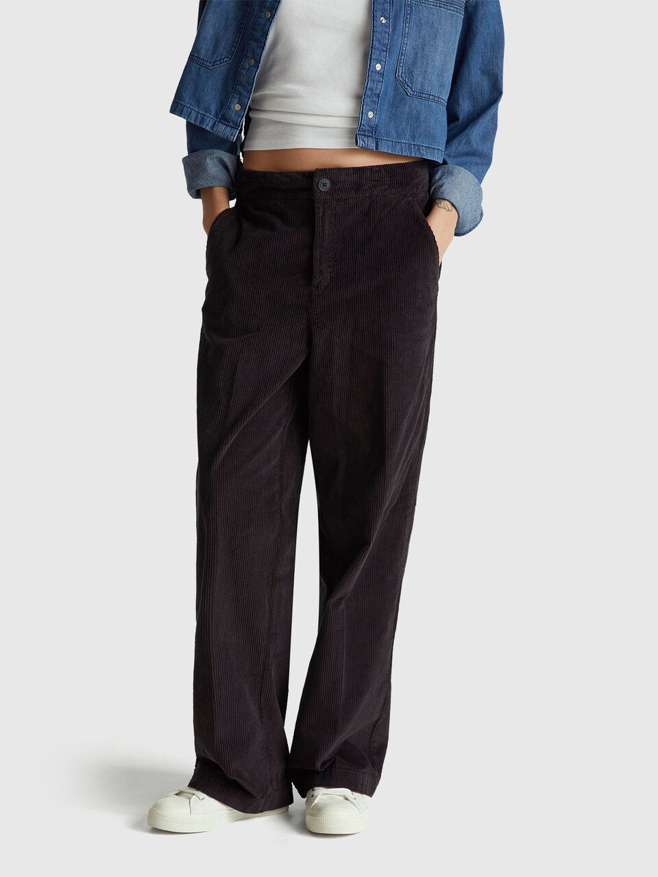 Wide velvet pants