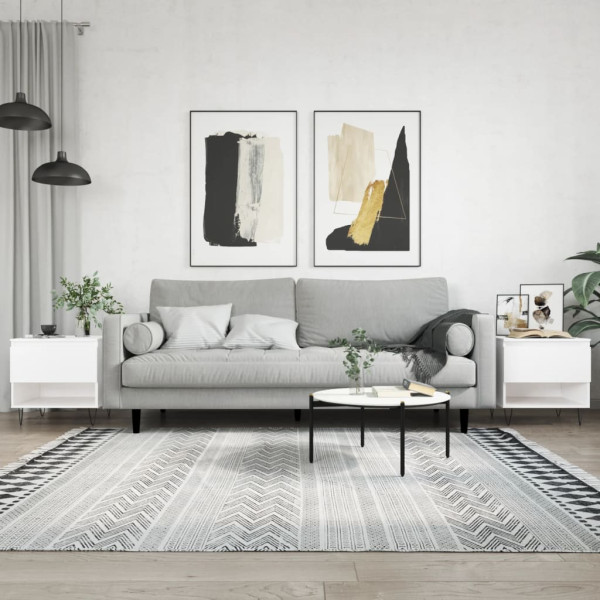 Stolik Kawowy Ława Stół Biały 50x46x50 Szuflady Do Salonu Do Pokoju