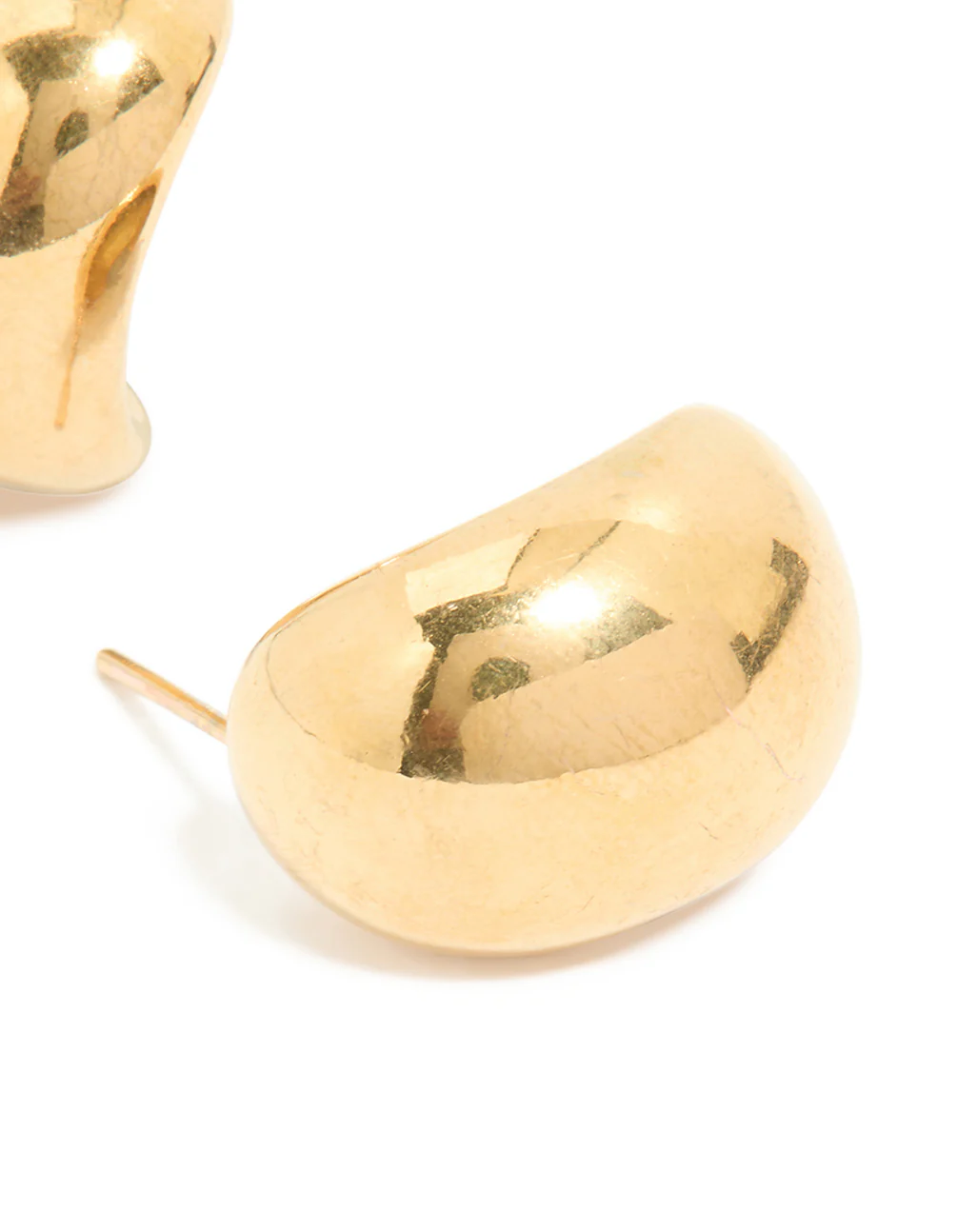 Waterproof Gold Plated Stainless Steel Bubble Round Hoop Earrings