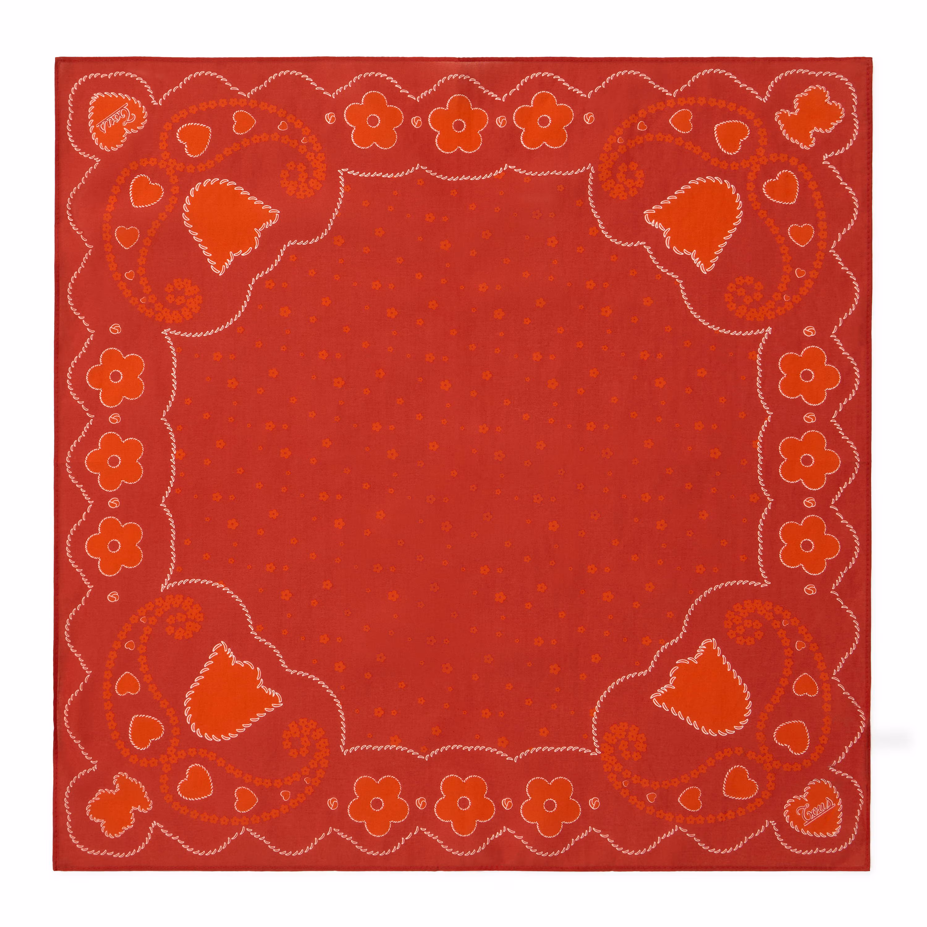 Pañuelo cuadrado rojo TOUS Motifs Paisley