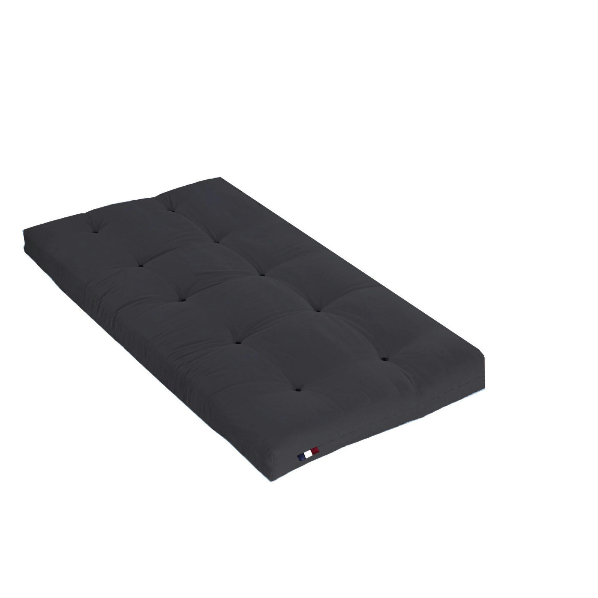 FUTON LATEX - Matelas futon Latex Gris Anthracite 90x190