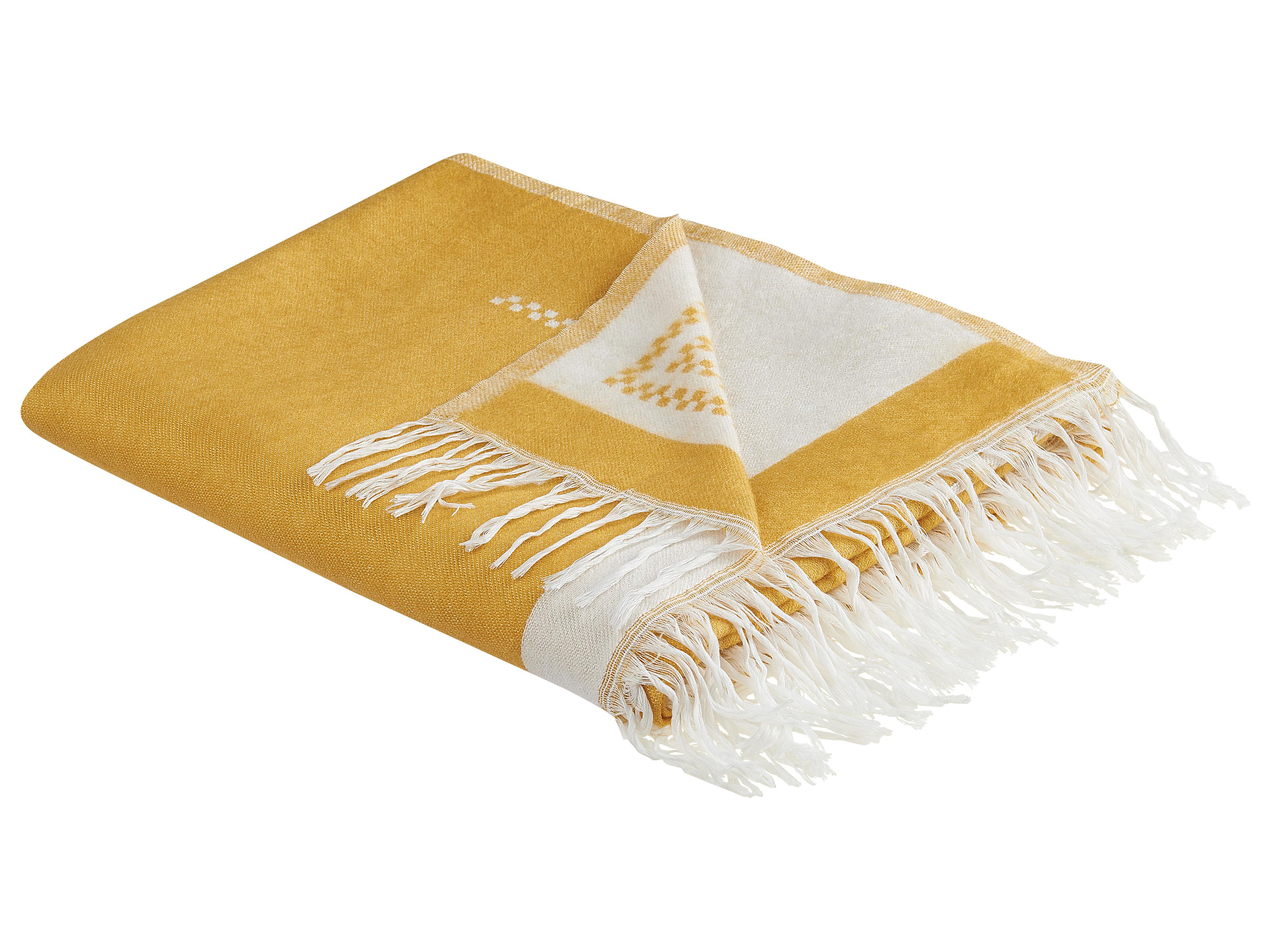 Blanket JALKINI 130 x 170 cm Yellow