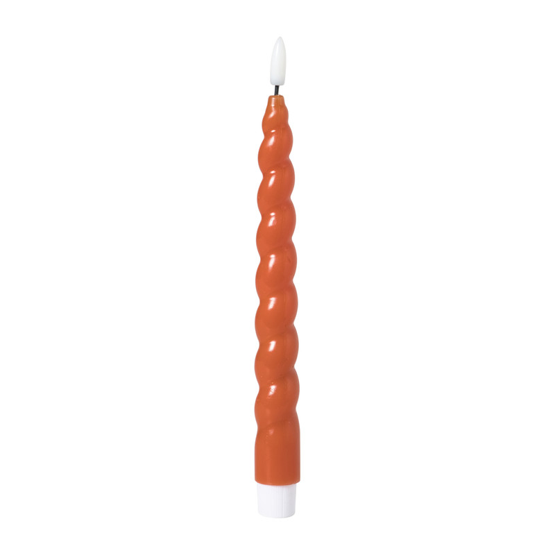 LED dinerkaars twist - oranje - &Oslash;2.5x24.5 cm