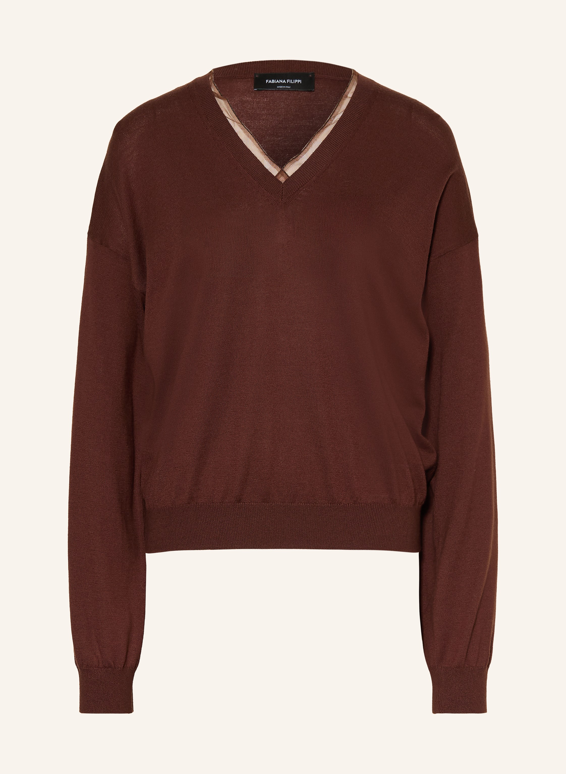 FABIANA FILIPPI Pullover mit Schmuckperlen