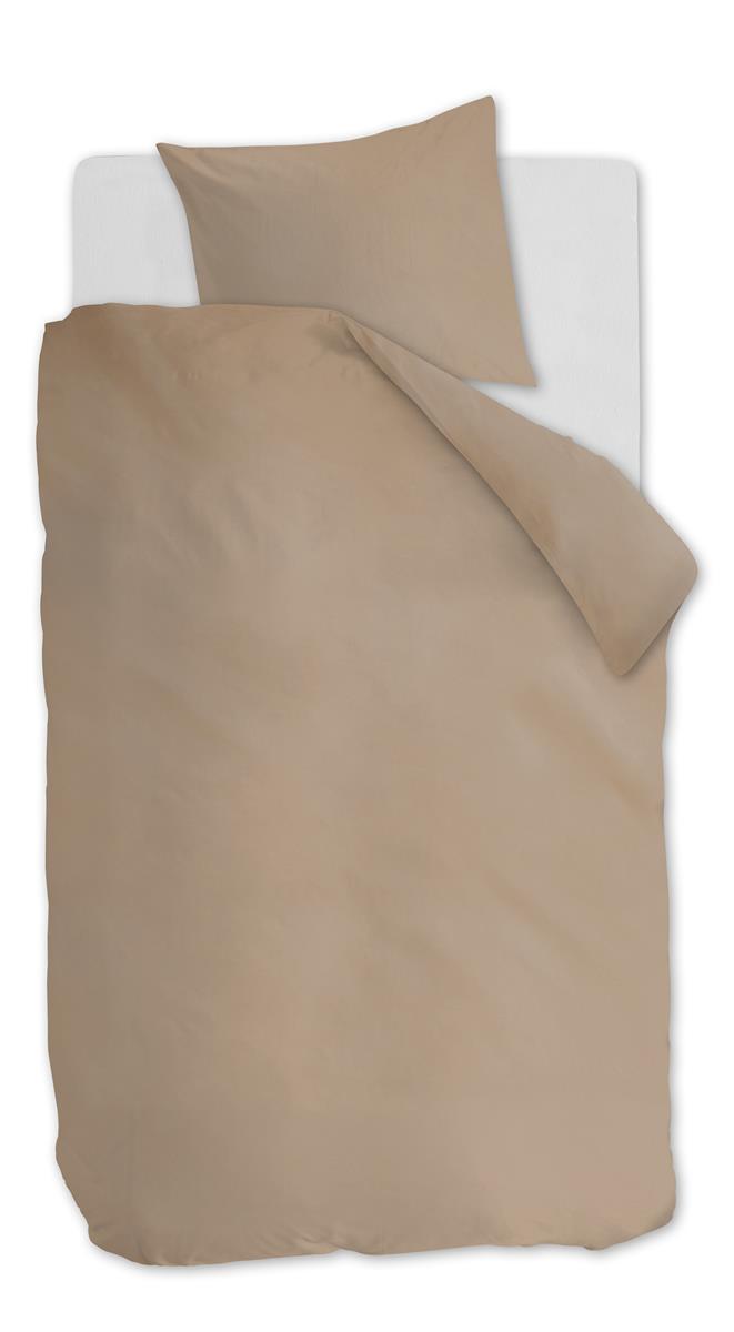 Ambiante Cotton Uni dekbedovertrek - Eenpersoons - 140x200/220 - Khaki