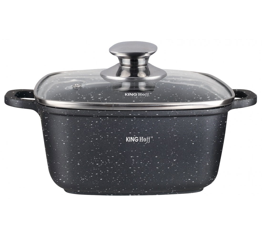 Garnek marmurkowy kwadratowy 2.8L 20cm indukcja gaz KINGHOFF