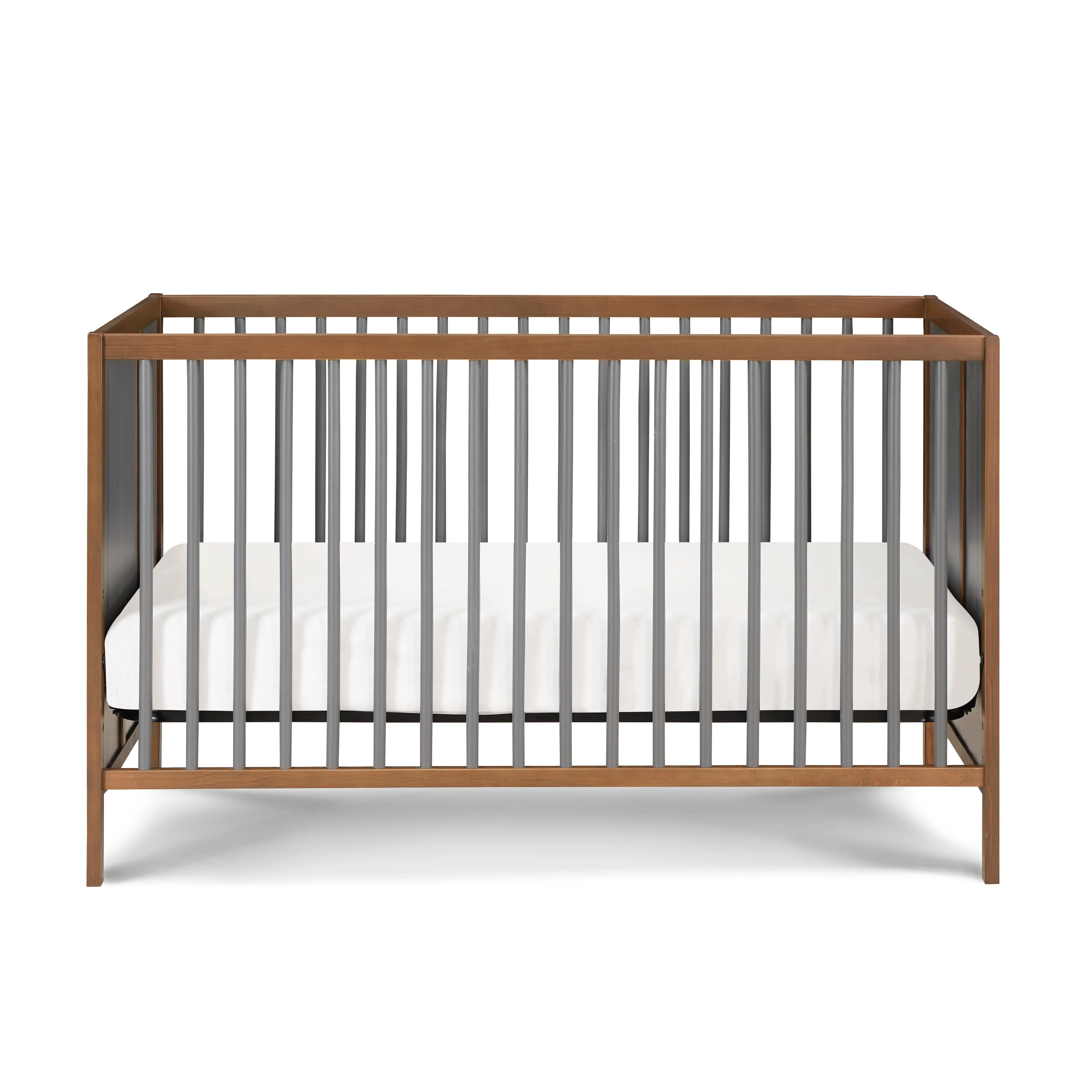 Pixie Finn 3-in-1 Crib in Walnut/Charcoal - Walnut Brown