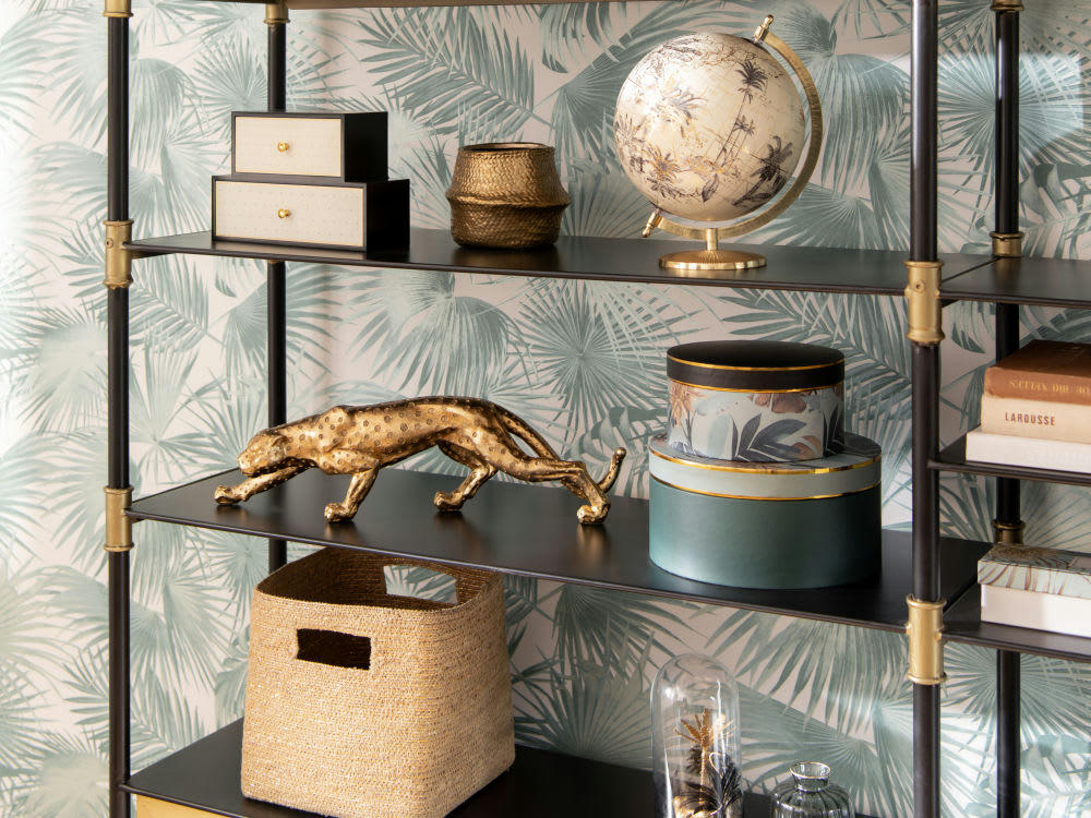 - Statuette leopard doré H14