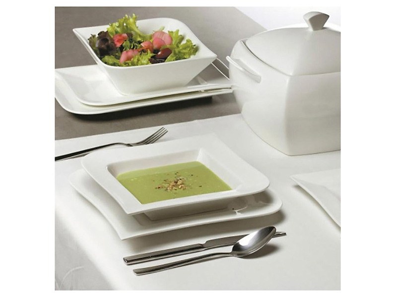 Talerz głęboki Fala porcelanowy 500 ml biały