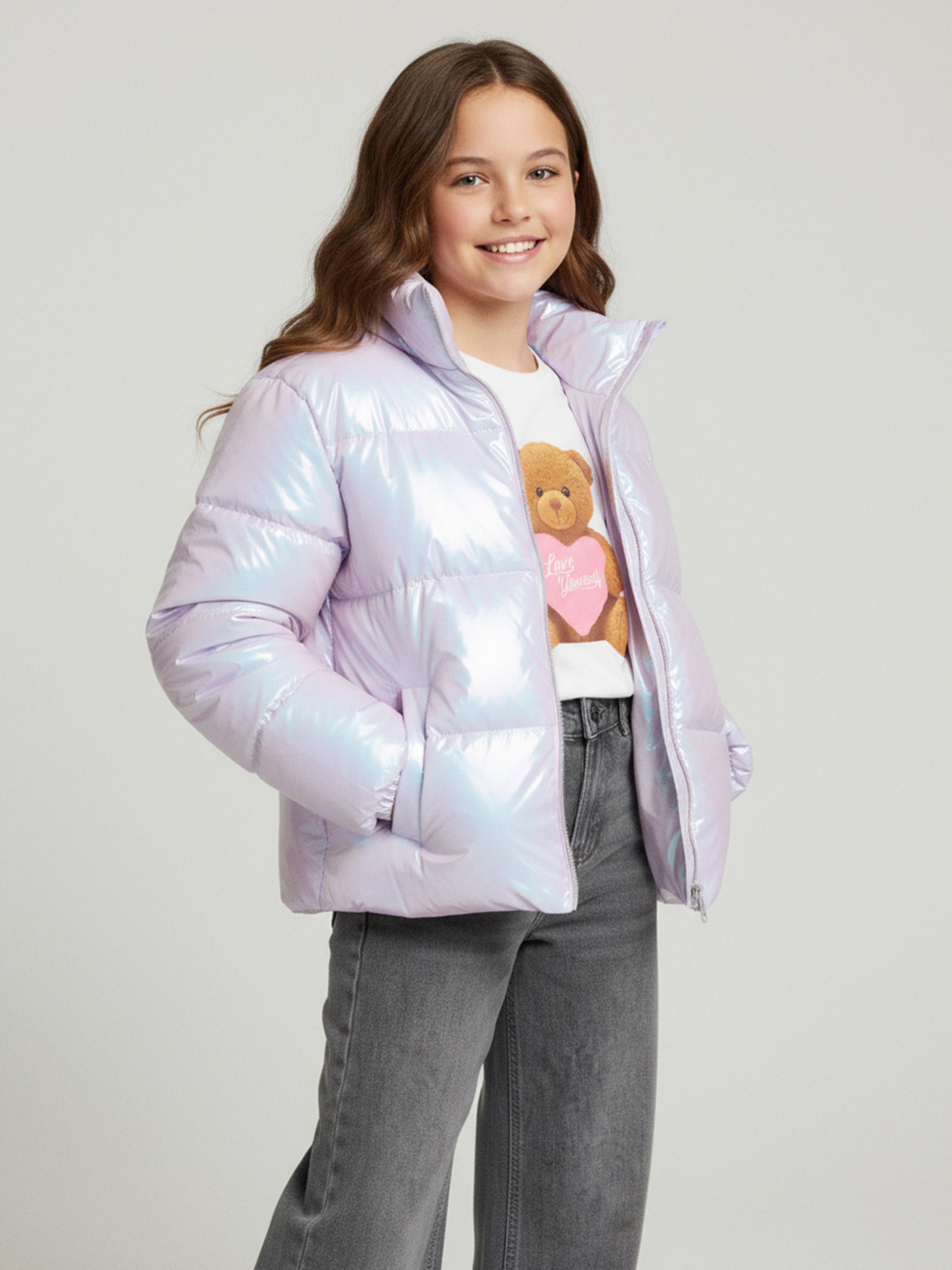 Pikowana kurtka puffer
