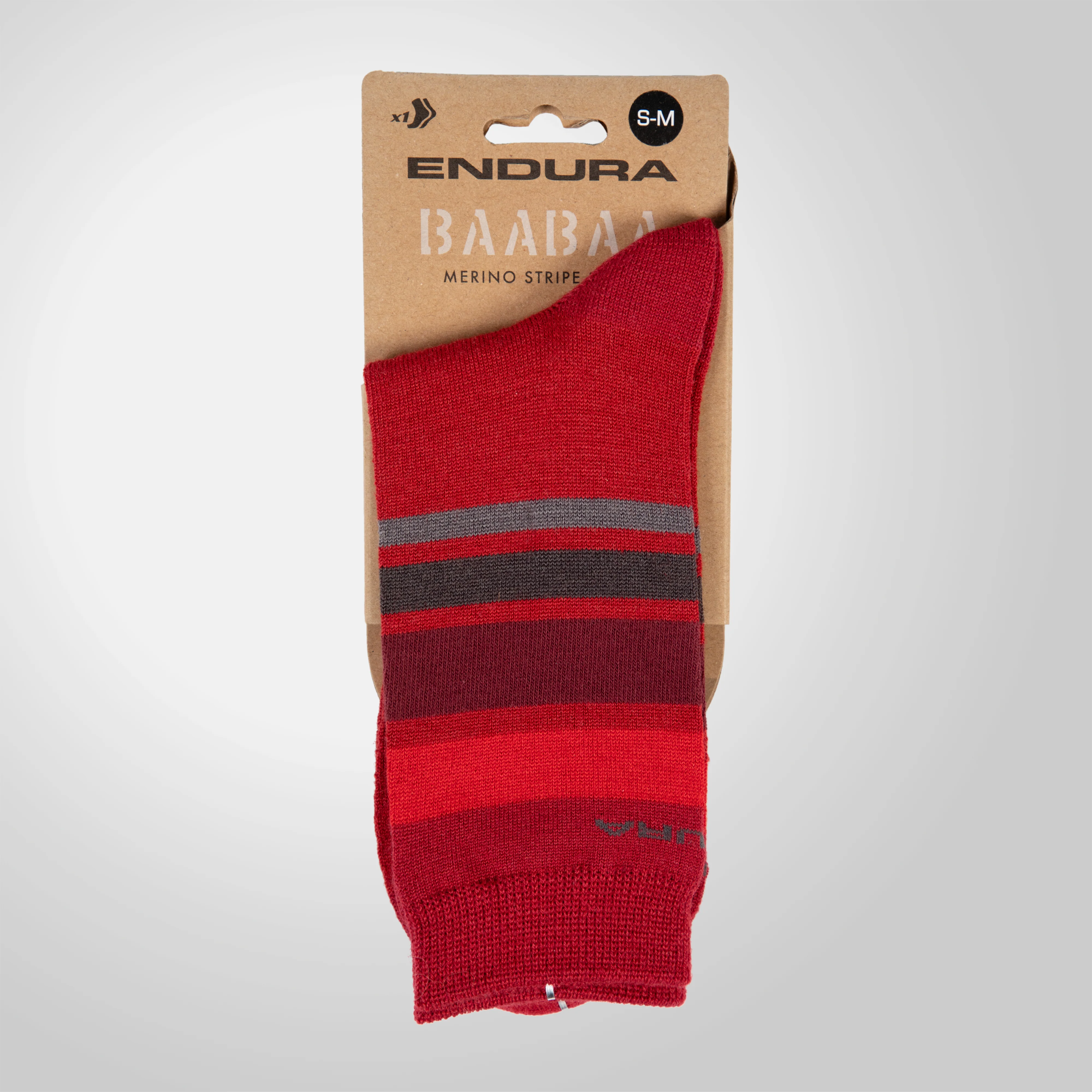 BaaBaa Merino Stripe Socks - Red