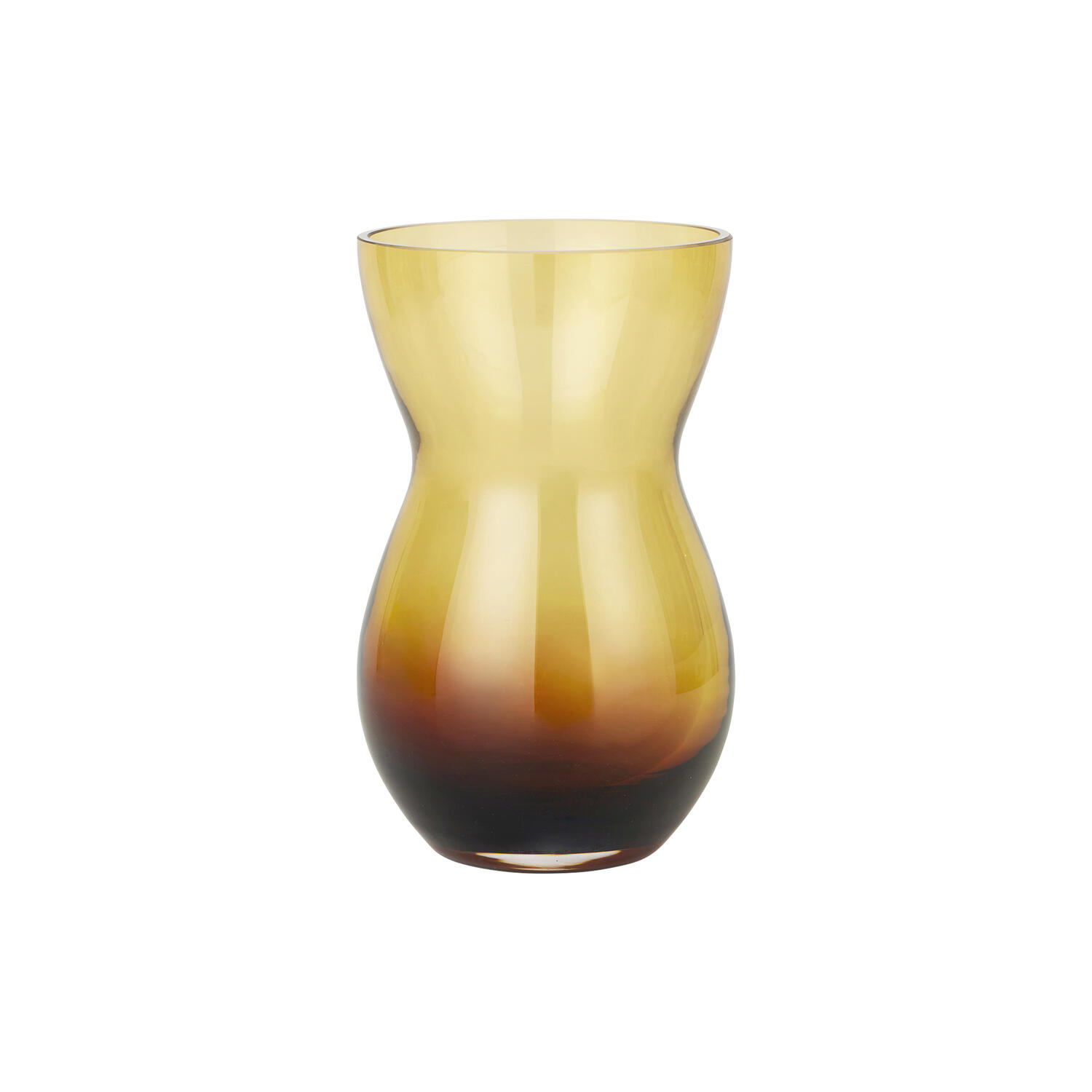 Calabas duo vase, burgundy/amber