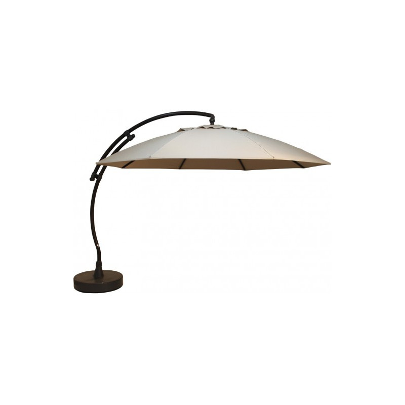Parasol déporté et inclinable Easy Sun beige Ø 375 cm SUNGARDEN