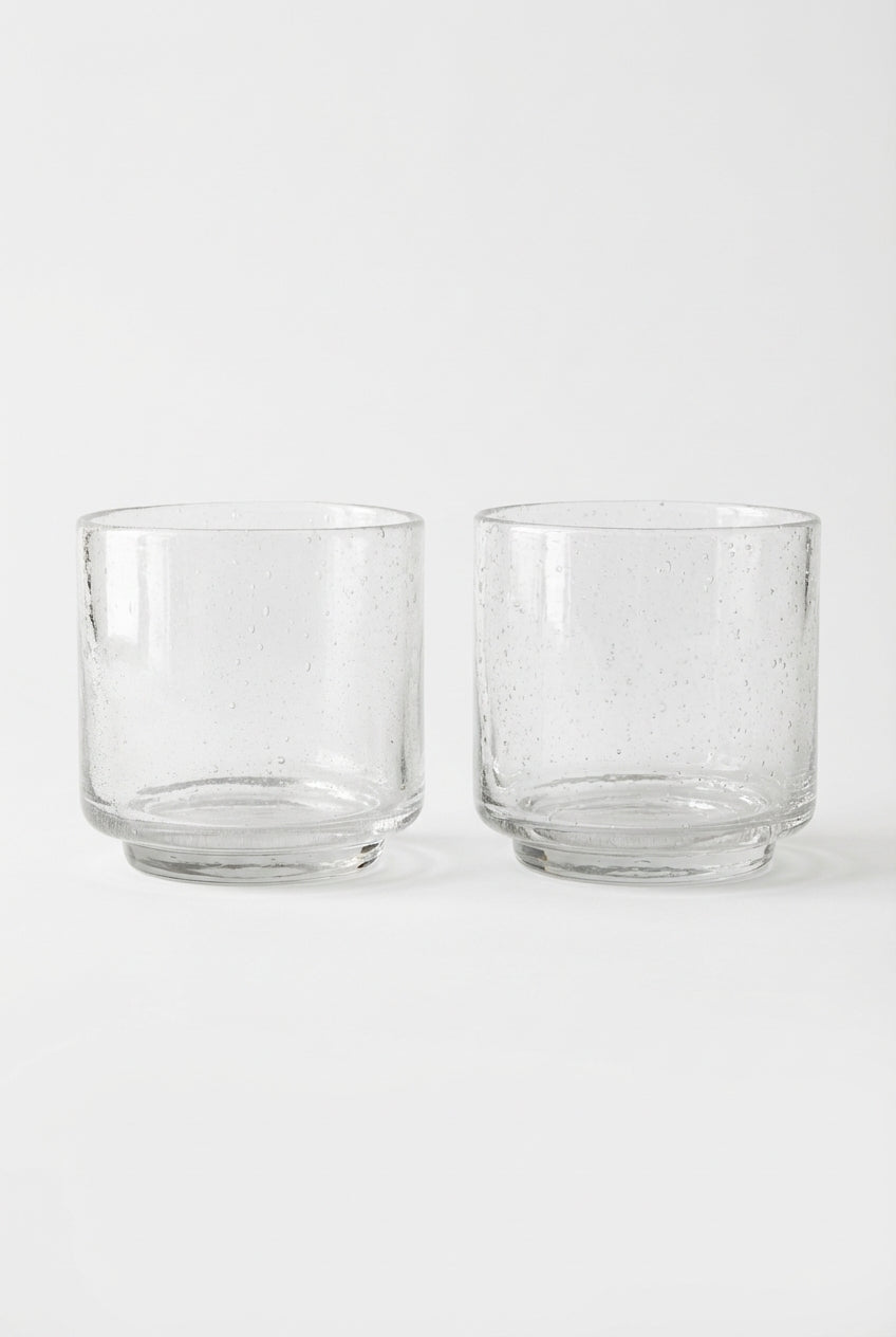 vtwonen - Kandelaren - Glas - 10x10cm - Transparant - Set van 2