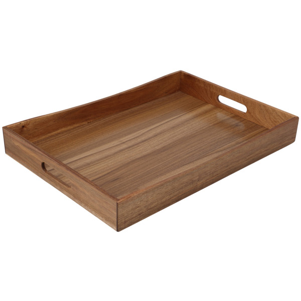 Taca do serwowania brązowa drewniana 50x35 cm