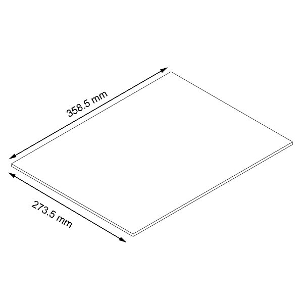 Etagère en verre pour caisson haut de cuisine GoodHome Cicely l. 35.85 cm x P.27.35 cm, 2 pièces