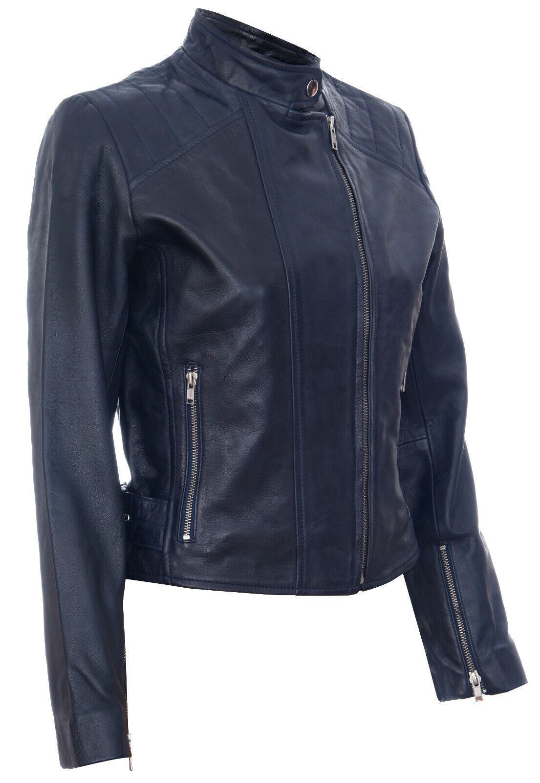 Infinity Leather Leather Biker Jacket-Celaya