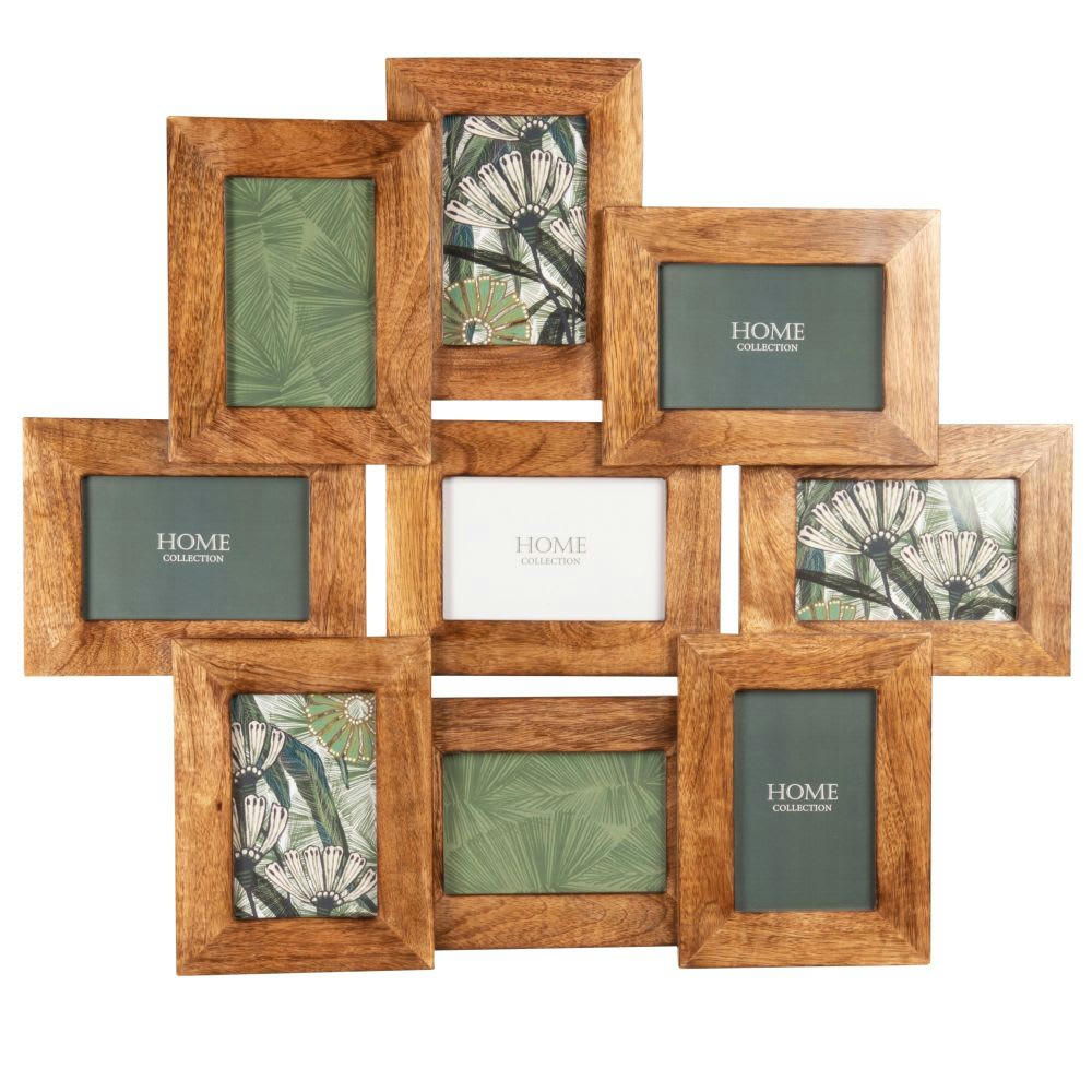 Ayna - Cadre multivues 9 vues en manguier 58x66
