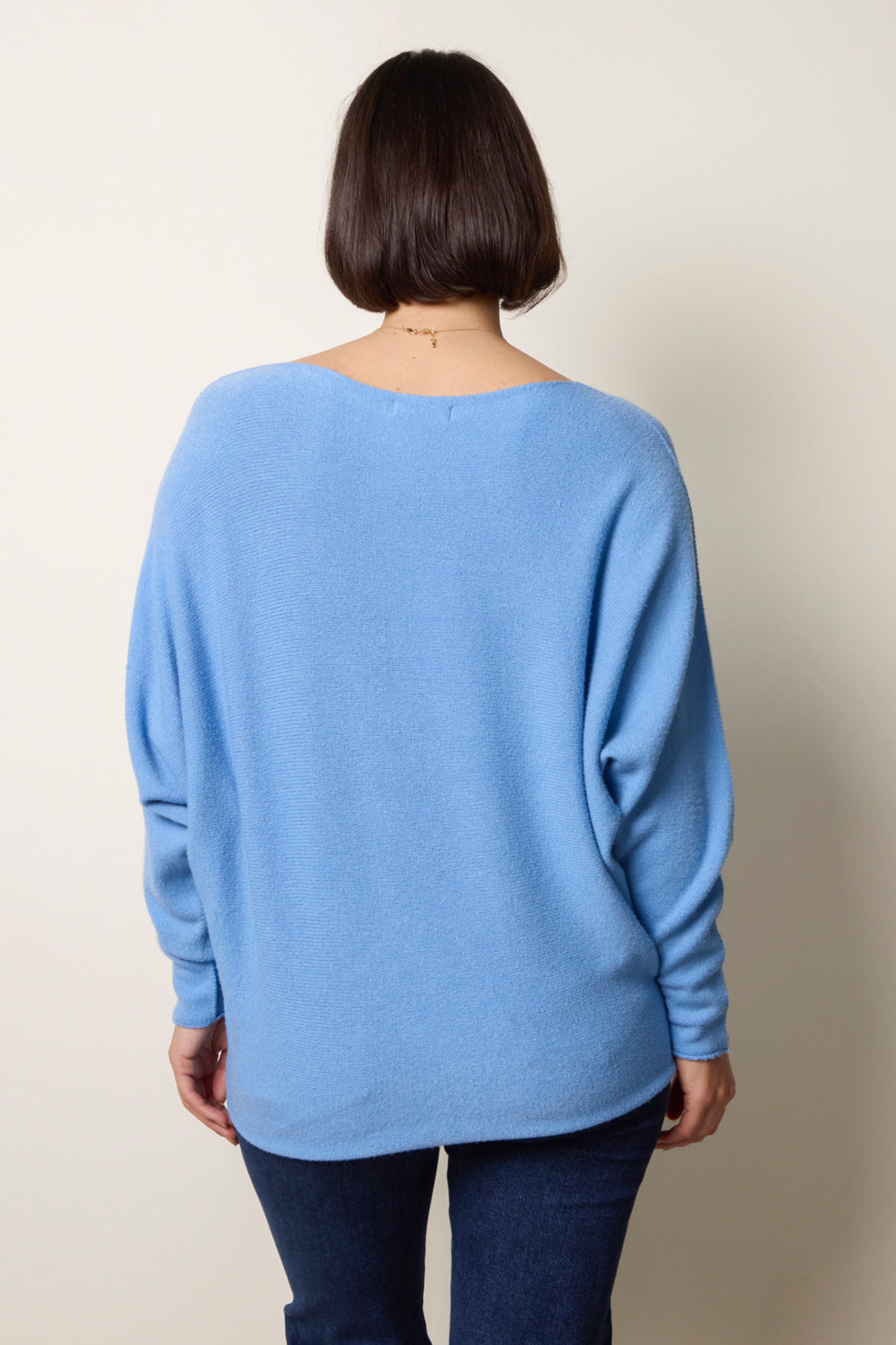 Blue Vanilla Blue Round Neck Jumper