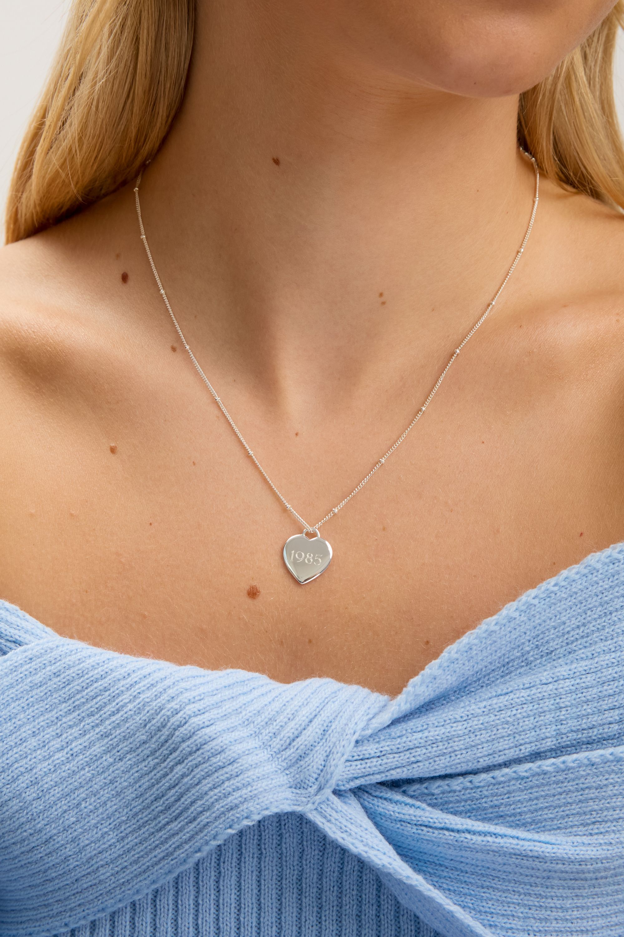 Jon Richard Sterling Silver 925 Polished Heart Pendant