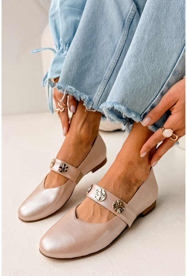 Baleriny Gisella rose gold