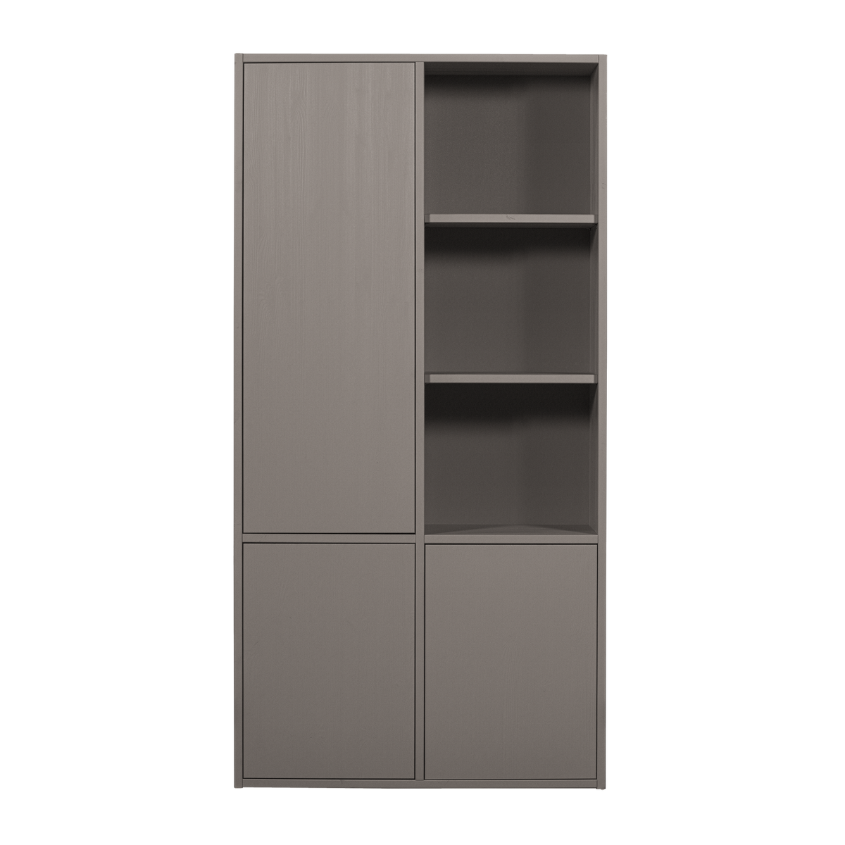 WOOOD opbergkast Merel - Grenen - Warmgrijs - 100x200x44