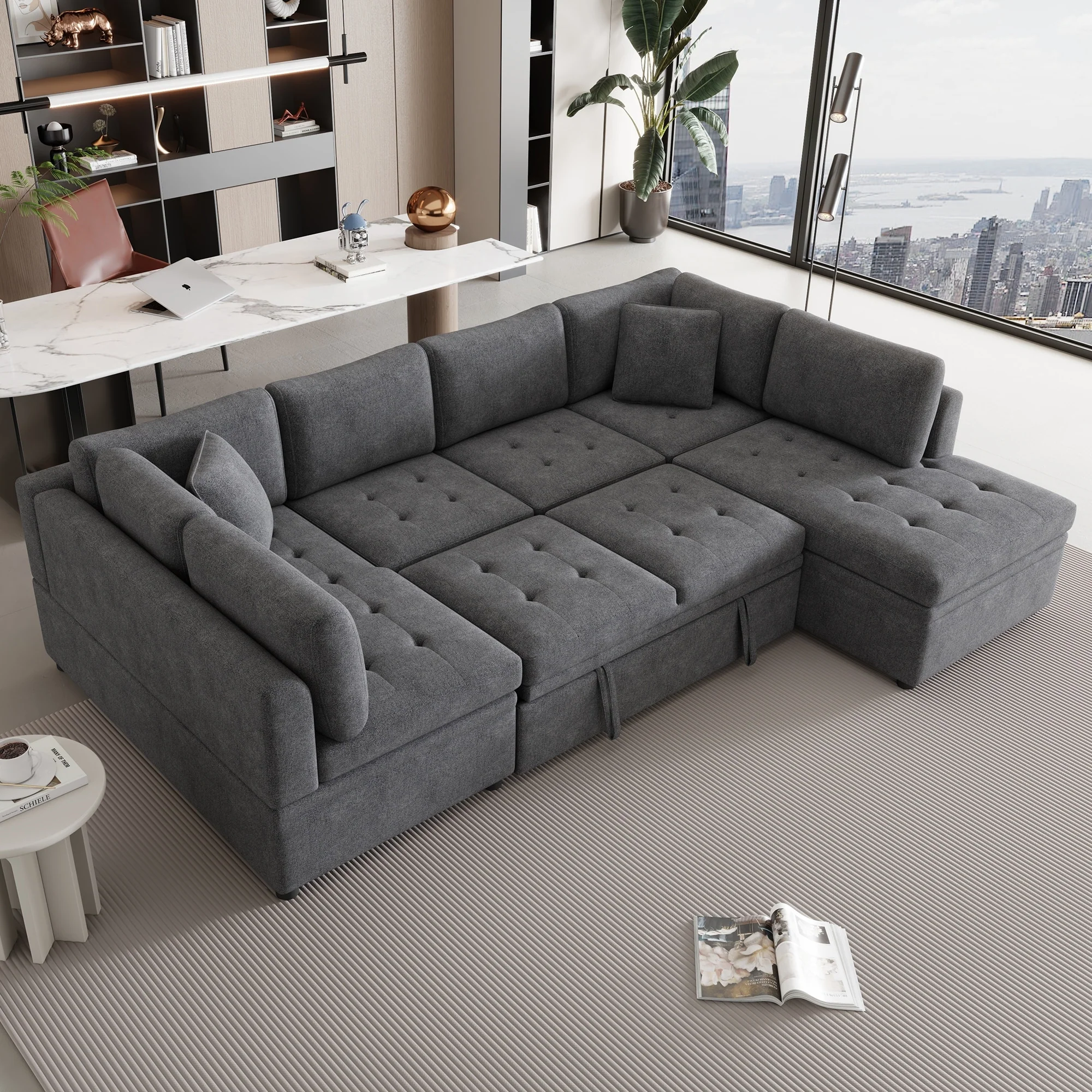 117 U-Shaped Oversized 6-Seater Sofa