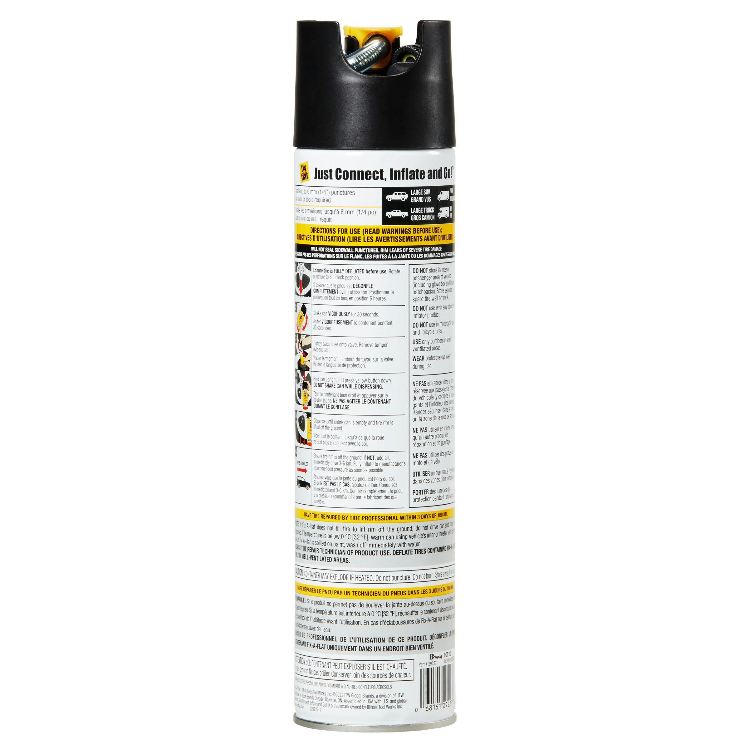 Fix-A-Flat® XL Tire Repair Sealant/ Tire Inflator, 680-g