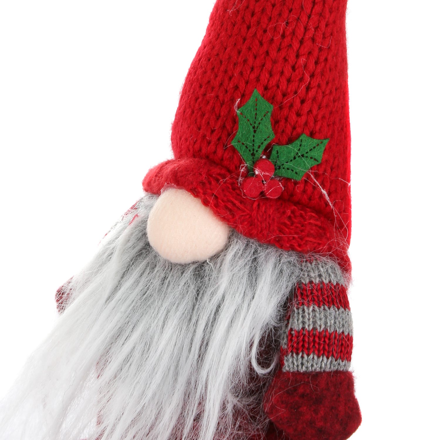 Gnomo Natale fermaporta 26 cm rosso