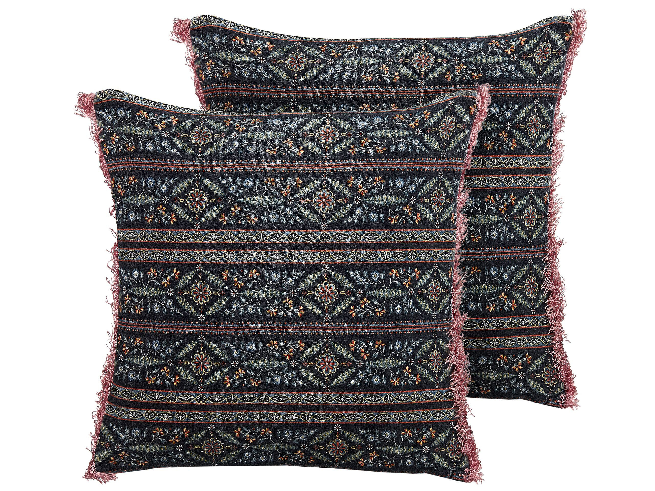 2 poduszki dekoracyjne 45x45 cm wielokolorowe