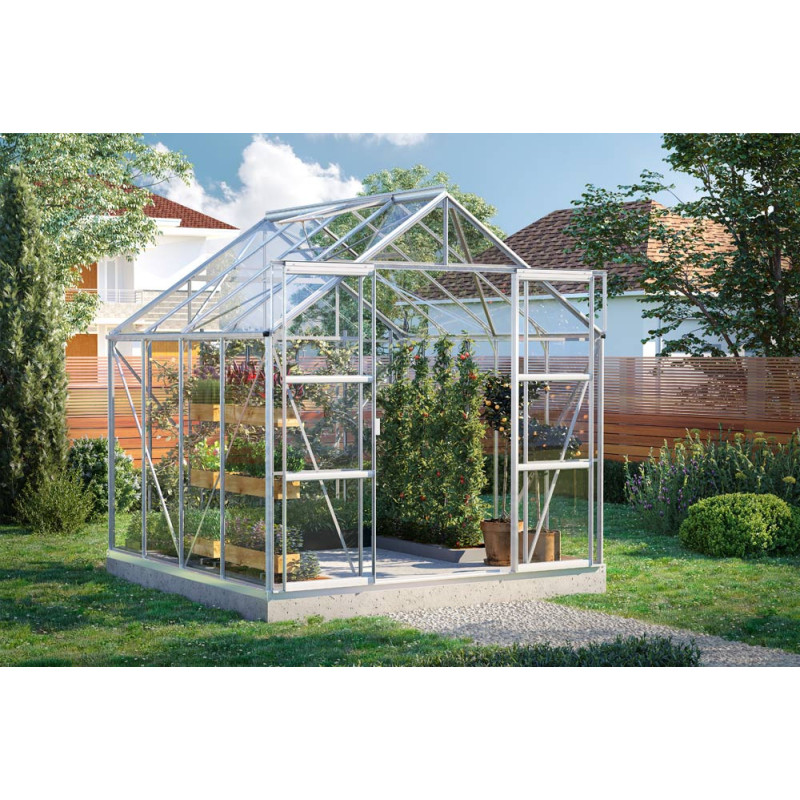 Serre en verre Uranus aluminium anodisé 6,7 m² VITAVIA