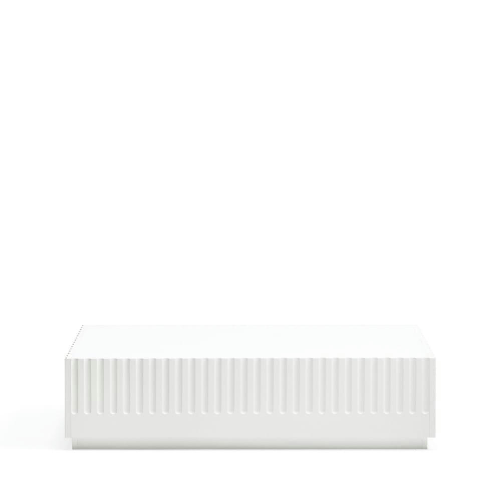 DORIC - Table basse en bois blanc