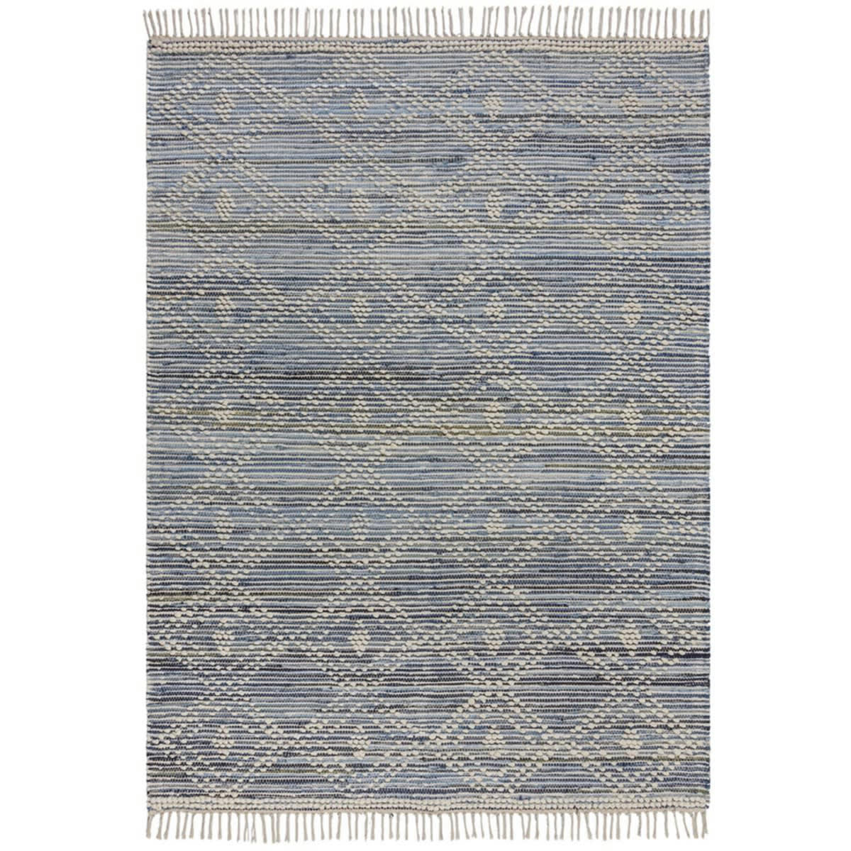 LISY - Tapis en coton en Coton Bleu 200x290 cm