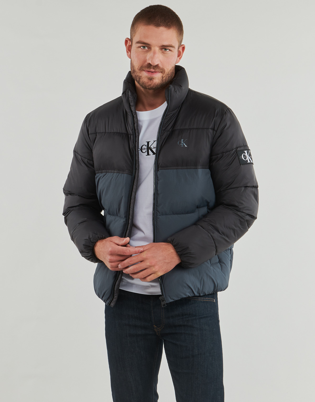 Calvin Klein Jeans - NON DOWN BLOCKING PUFFER - Marine / Black