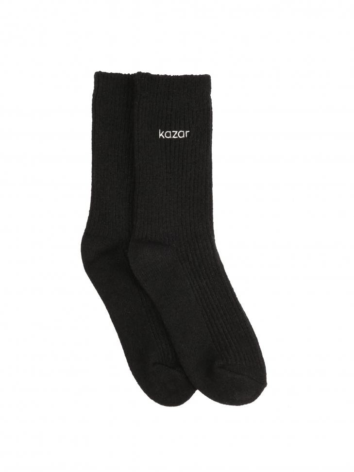 Black ribbed socks