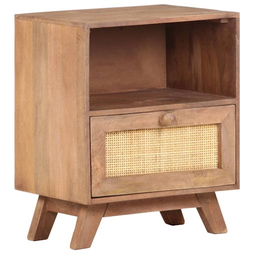 NNEVL Bedside Cabinet 40x30x50 cm Solid Mango Wood