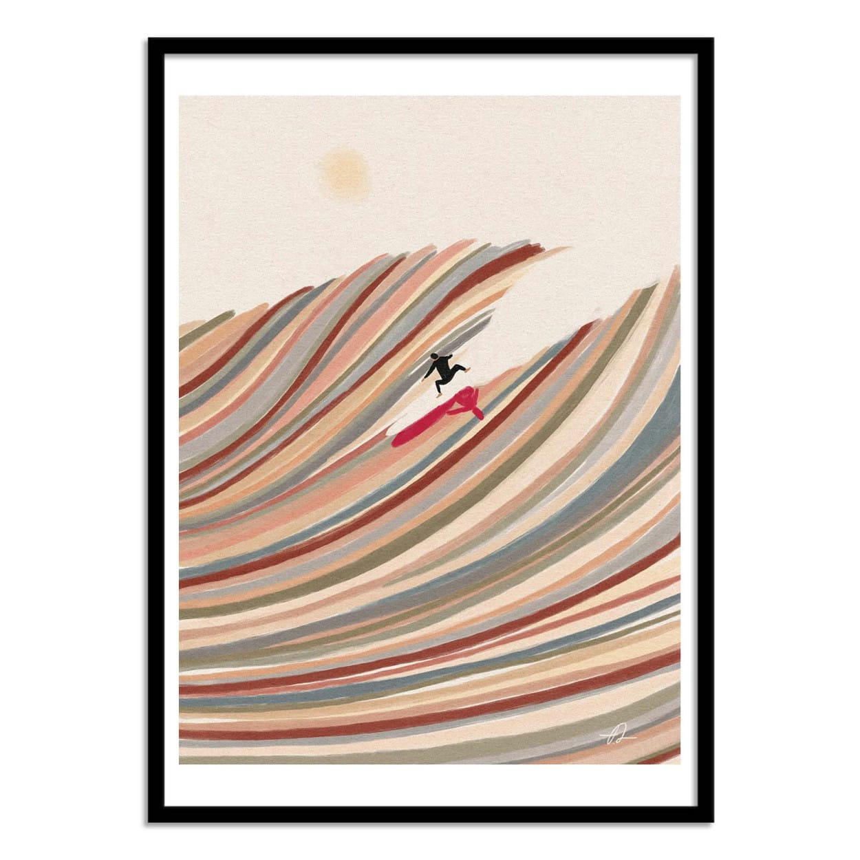 1X - THE ESCAPE - FABIAN LAVATER - Affiche d'art 30 x 40 cm