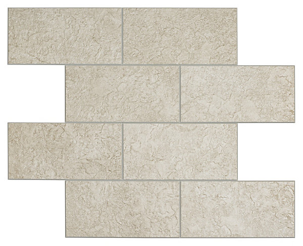 Dalle adhésive murales Wall Tiles premium D-C-Fix® effet travertin beige sable L.30,5 x l.38,10cm