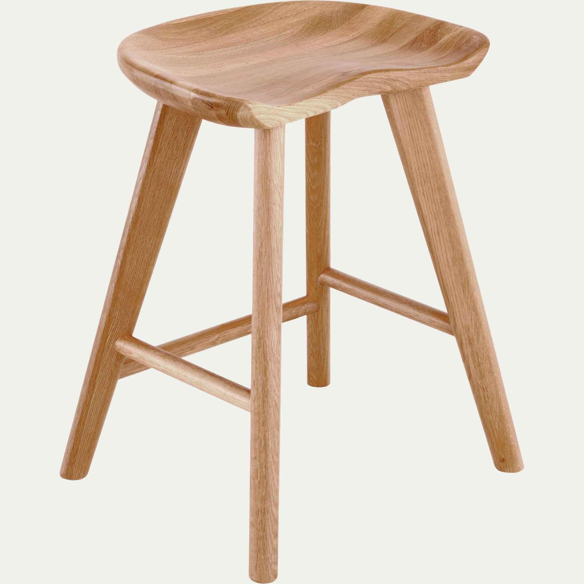 KOA - Tabouret bas en chêne massif H49cm - naturel