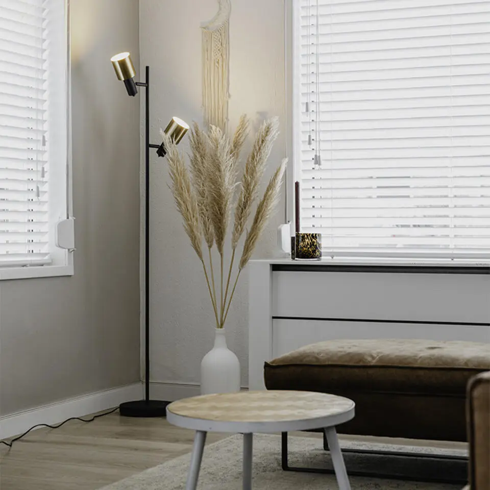 Qazqa vloerlamp stijn goudkleurig e27