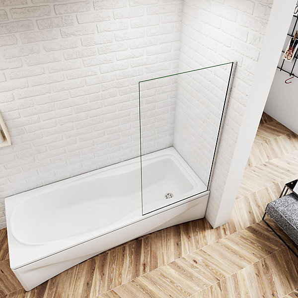 Pare baignoire fixe 70x130 cm - Verre trempé anticalcaire 5 mm - Pare baignoire mural transparent