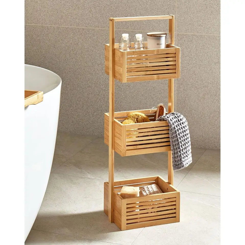 WAVERLY - Badkamerkast - Lichthout - Bamboe