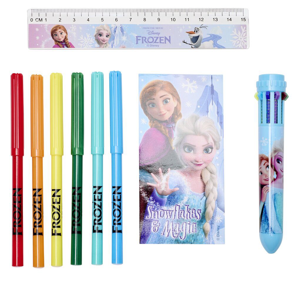 Trousse garnie La Reine des Neiges bleu et violet 18 pièces