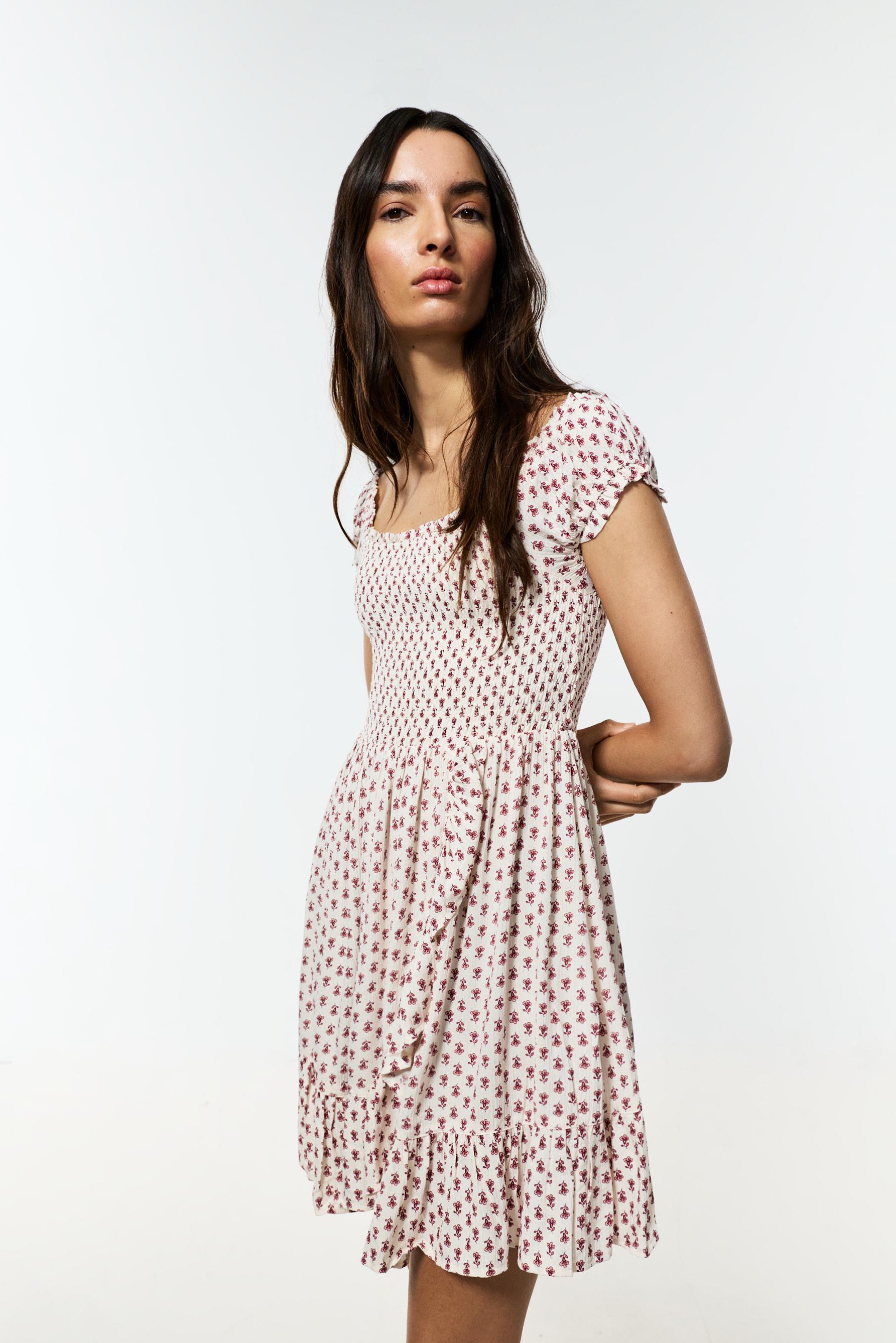 Vestido corto nido de abeja
