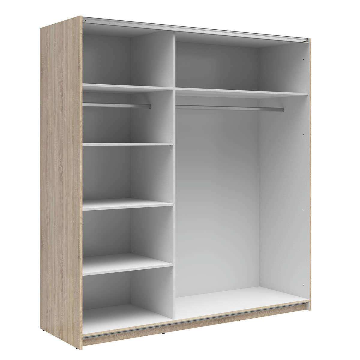 - Armoire 2 portes L183 x H195 cm panneaux agglomérés naturel