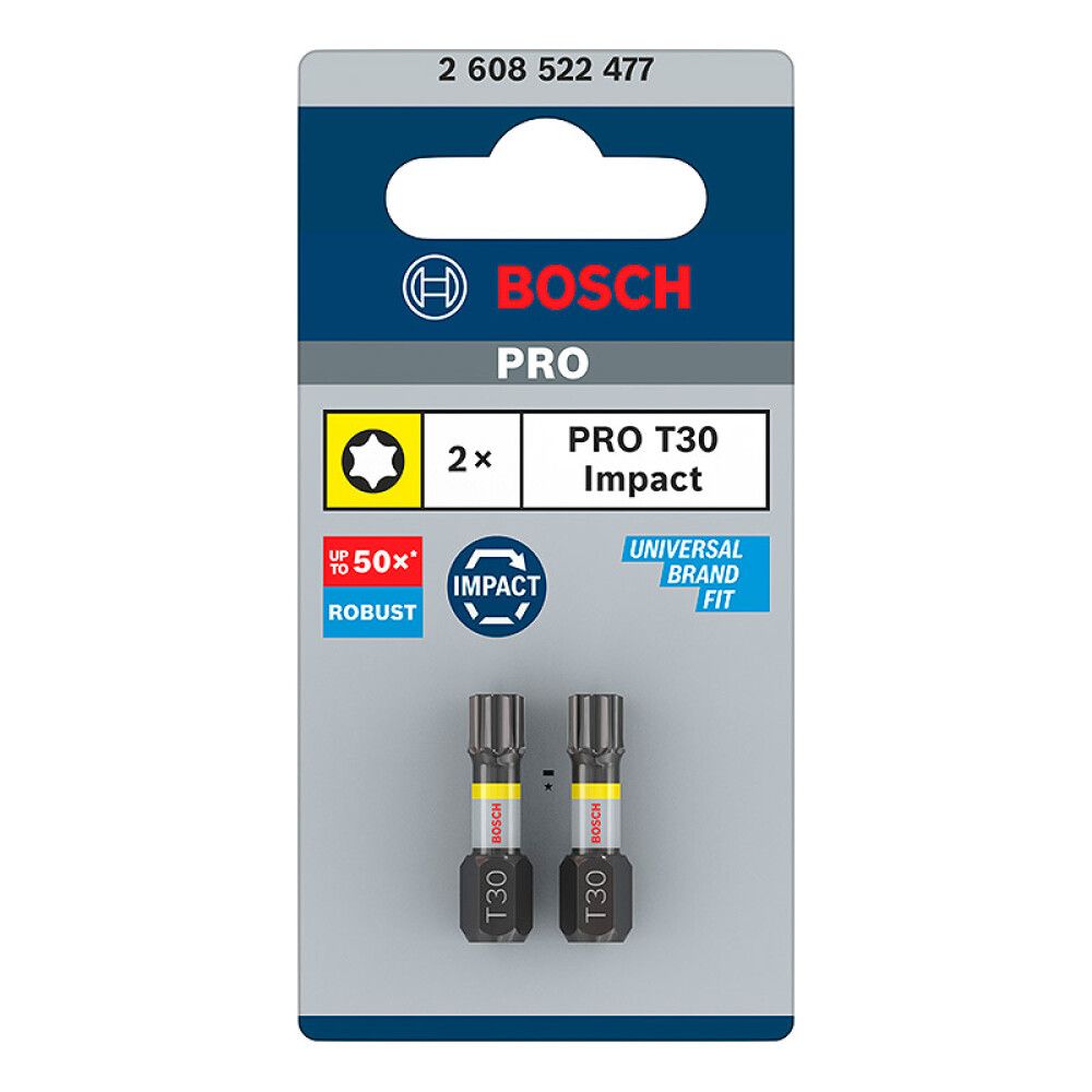 BITS BOSCH IMPACT T30 25MM 2STK