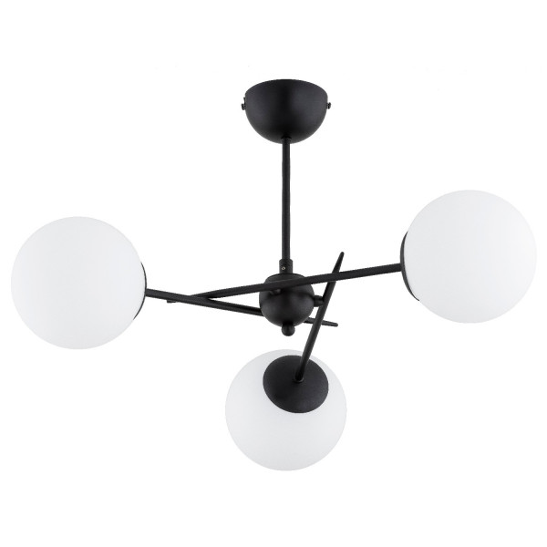 Lampa sufitowa czarno-biała PRIMERY 3xE14x10W wym: 35x58x58 cm Alfa
