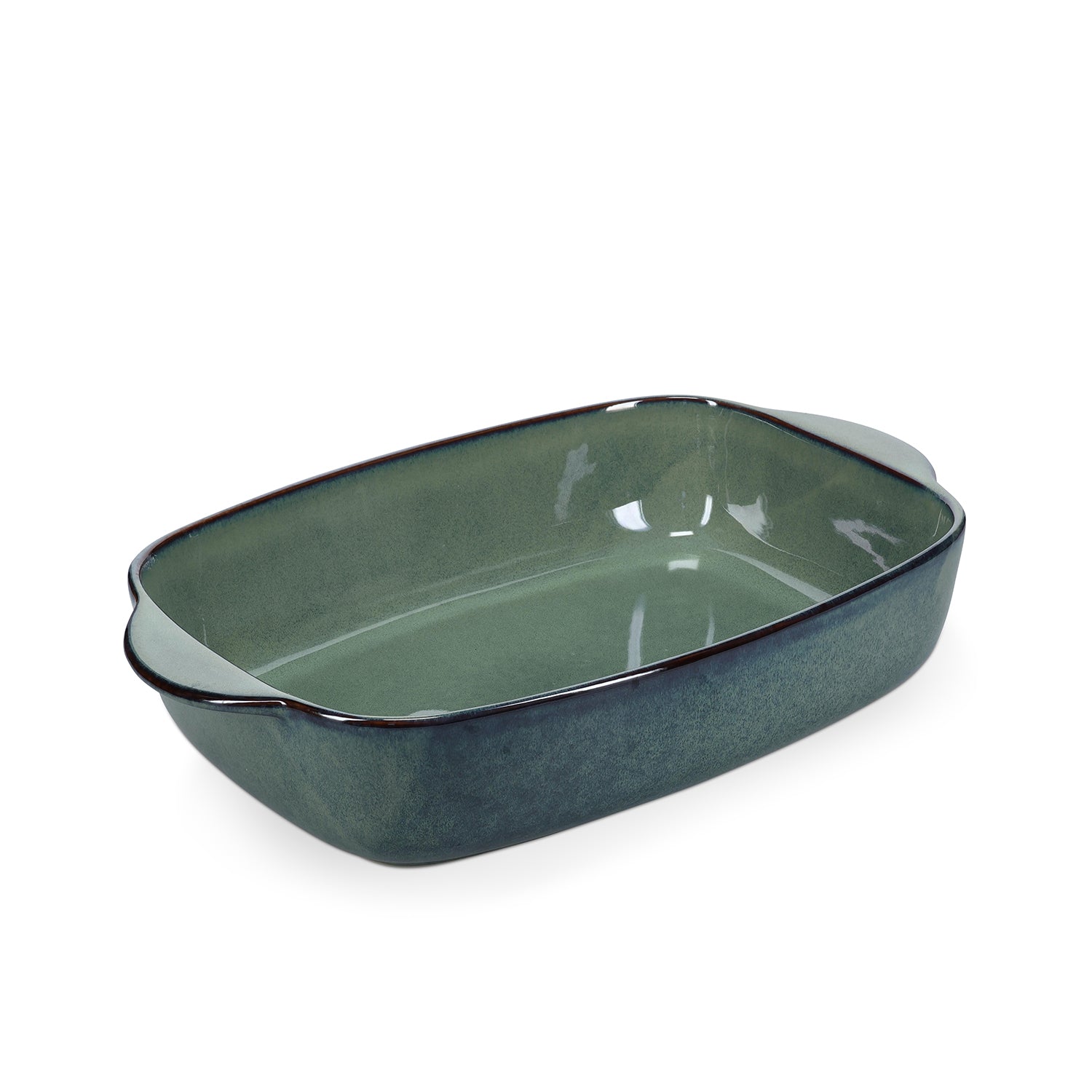 Salt & Pepper - Ovenschaal 39/33x25,5xH8,5cm groen/blauw Meridian