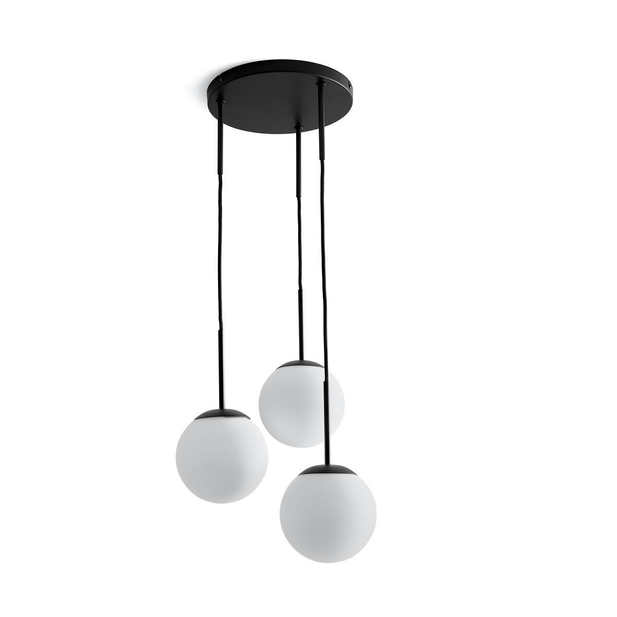 Suspension grappe métal fer et opaline, Theide